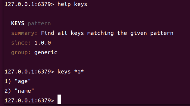 KEYS命令用法