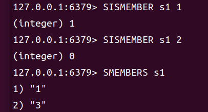 SISMEMBER、SMEMBERS命令用法
